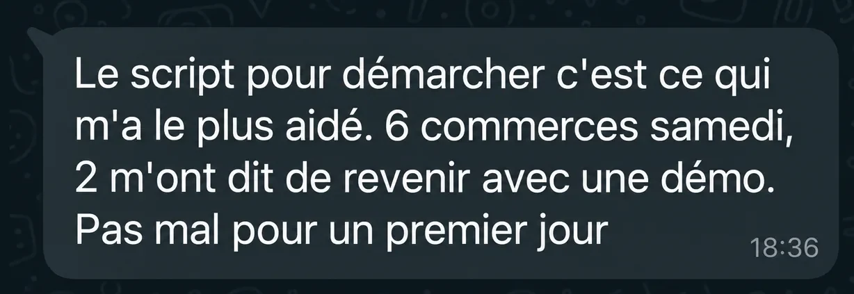 Message d’un élève : 6 commerces en une journée